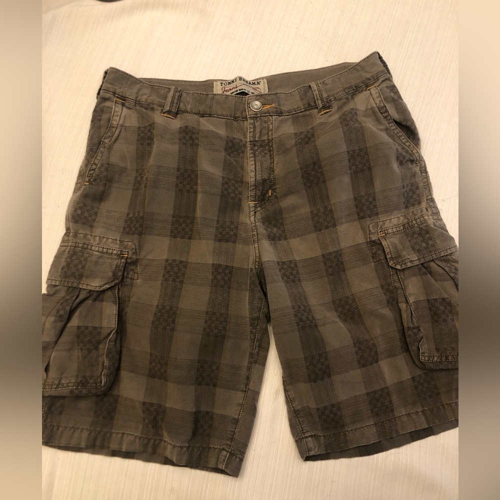Tommy Bahama- plaid cargo shorts